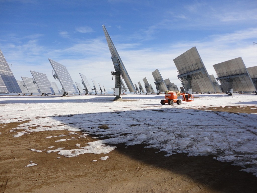 Amonix Trackers in Alamosa, these things are huge and expensive! _ Amonix Trackers in Alamosa, these things are huge and expensive!