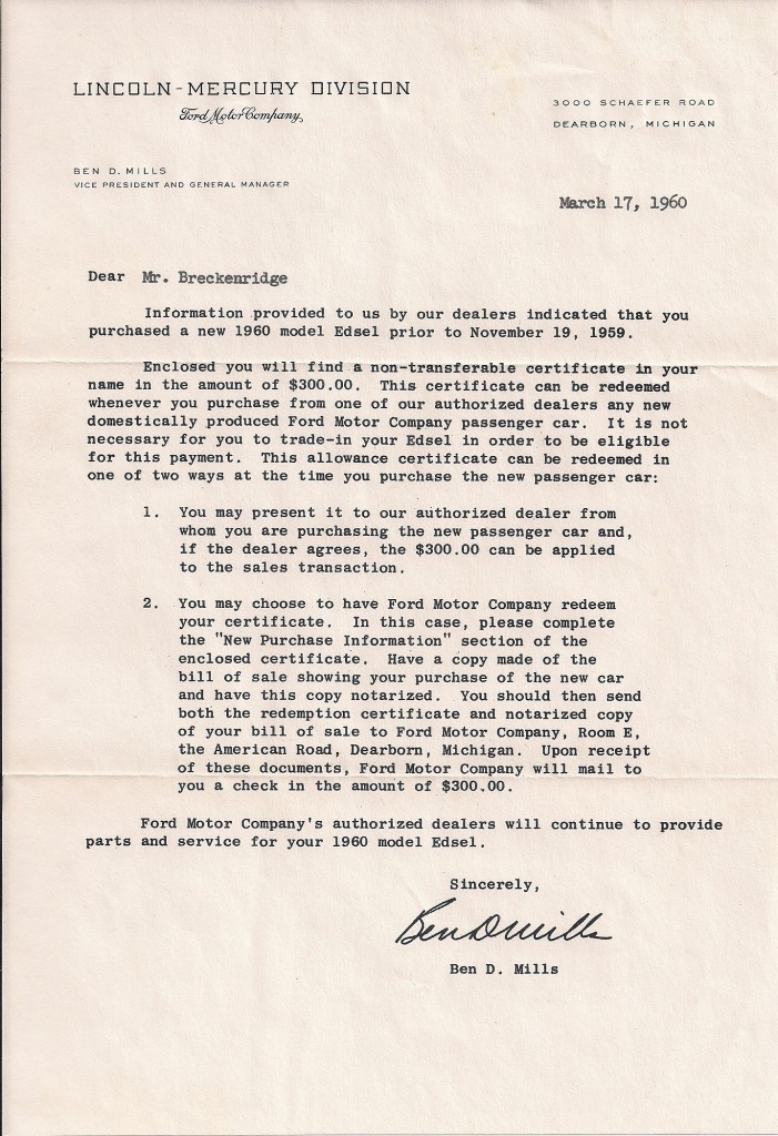 Edsel-Letter
